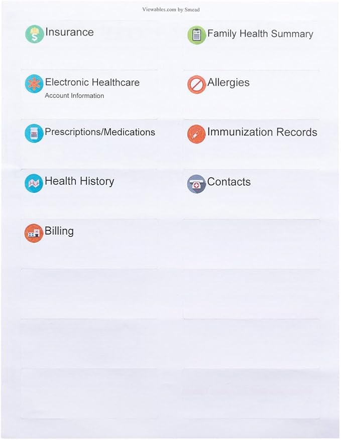 Smead All-in-One Healthcare & Wellness Organizer, 13 Pockets, Letter Size, Latch Closure, Poly White/Teal (92012) (Pack of 4)