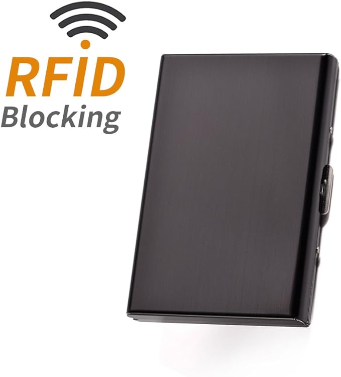 EASTNIGHTS RFID Credit Card Holder Metal Wallet Slim Credit Card Case Protector Business Card Holder for Men or Women