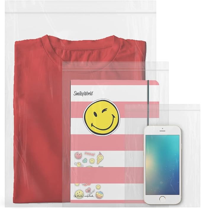 Transparent Plastic Zipper Bags Ideal for Freezing Food, Storage Documents, Reusable and Storage Bags - Ophituria