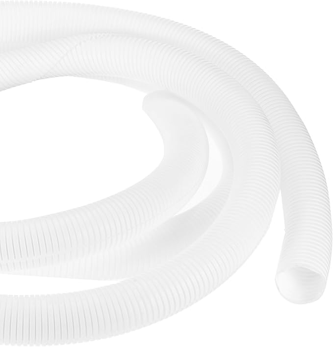 DMiotech 25ft Wire Loom Split Tubing 2 Inch(50.8 Mm) ID, Cord Protectors from Pet Flexible Conduit Cable Management for Office, Home, Garden, White