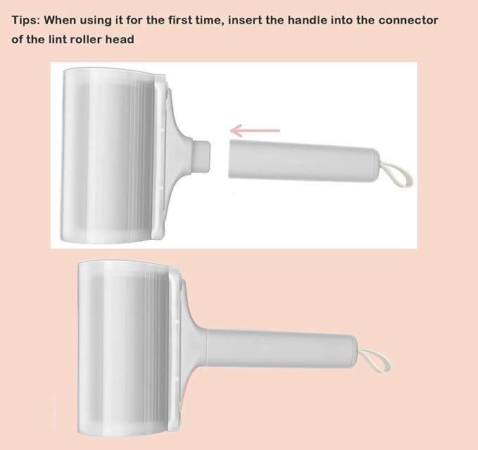 Reusable Lint Roller 2 Pack, Washable Sticky Lint Roller with Cover for Pet Hair, Portable Travel Lint Remover for Clothes, Purse, Furniture, Car, Large Mini Lint Brush for Home and Travel (Grey)