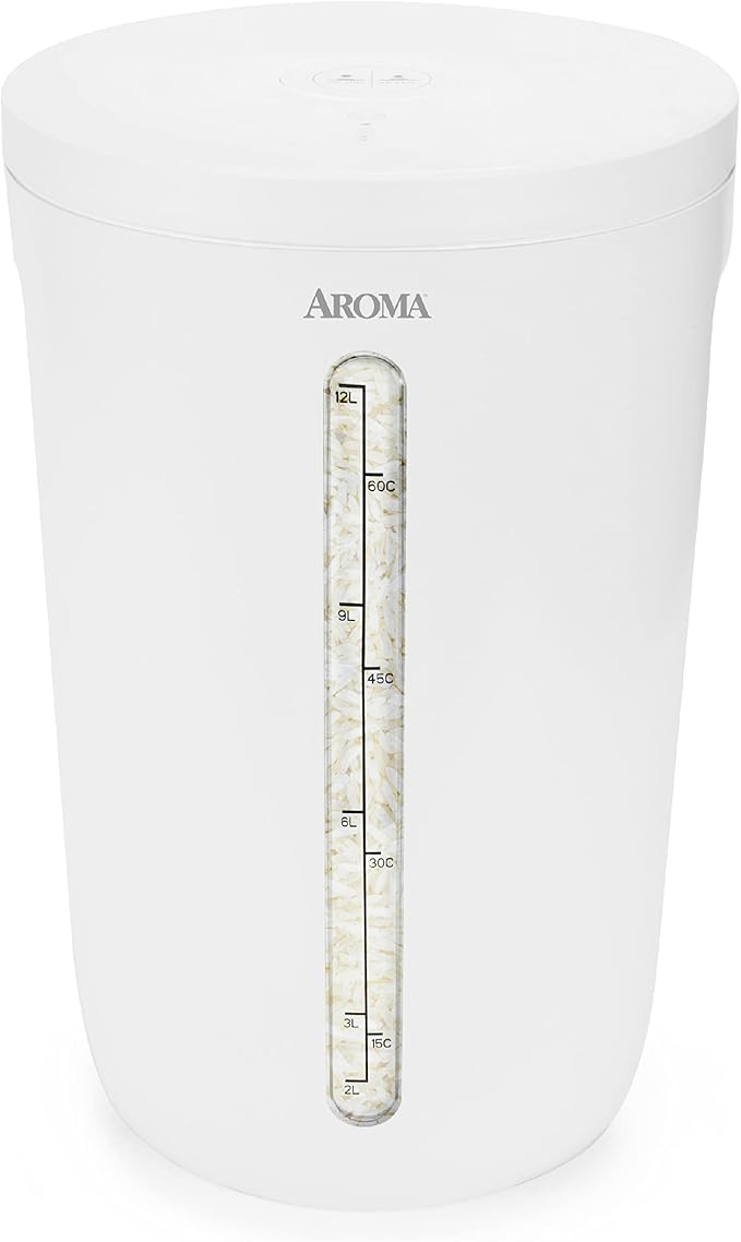 Aroma Housewares Vacuum Sealed Food Storage Container, White, 12 liters, ARD-168