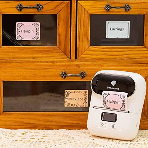 Phomemo Sticker Label M110/M221/M220/M120/M200/M150/M250/M260 Pink Label- 1.57"x1.18"(40x30mm) Thermal Paper for Small Business, Home, Office, 230 Labels/Roll