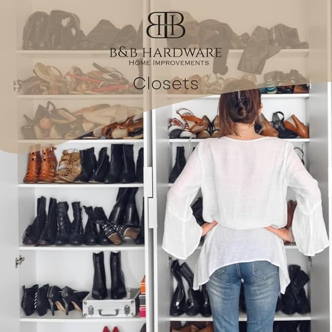 B&B HARDWARE Cabinet Shelves - Melamine 3/4'' Thick - Custom Organize Space with Stylish Cabinet Melamine Shelves - Perfect Solution for Home & Office - Cut to Size (5" Depth X 14 Inches Length)