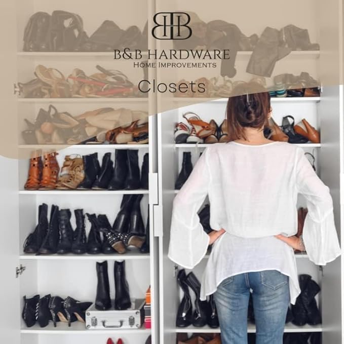 B&B HARDWARE Cabinet Shelves - Melamine 3/4'' Thick - Custom Organize Space with Stylish Cabinet Melamine Shelves - Perfect Solution for Home & Office - Cut to Size (8" Depth X 8 Inches Length)