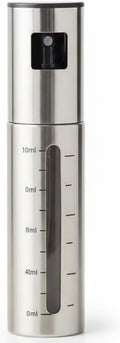 100ml Stainless Steel Olive Oil Spray Bottle – Graduated Metal and Glass Refillable Oil Mister for Cooking and Baking – Suitable for Home Cooks