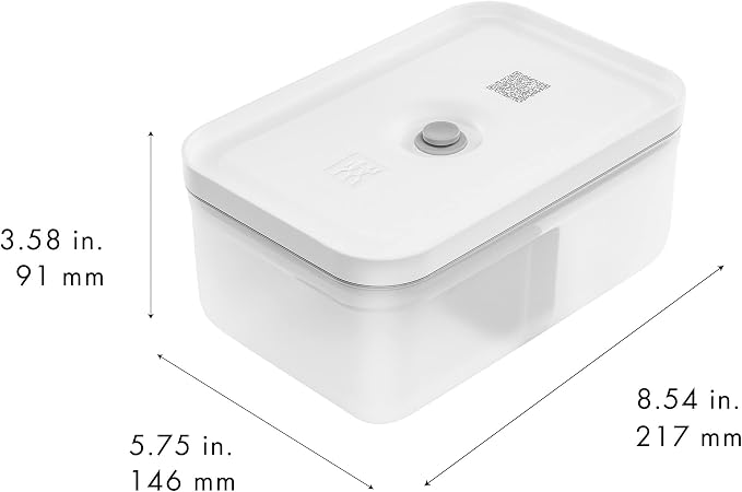 ZWILLING Fresh & Save Plastic Lunch Box, Airtight Food Container, Meal Prep, BPA-Free, Grey, Semitransparent - Large