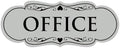 All Quality Designer Office Sign | Easy Installation - Lt Gray - Large (1 Pack)