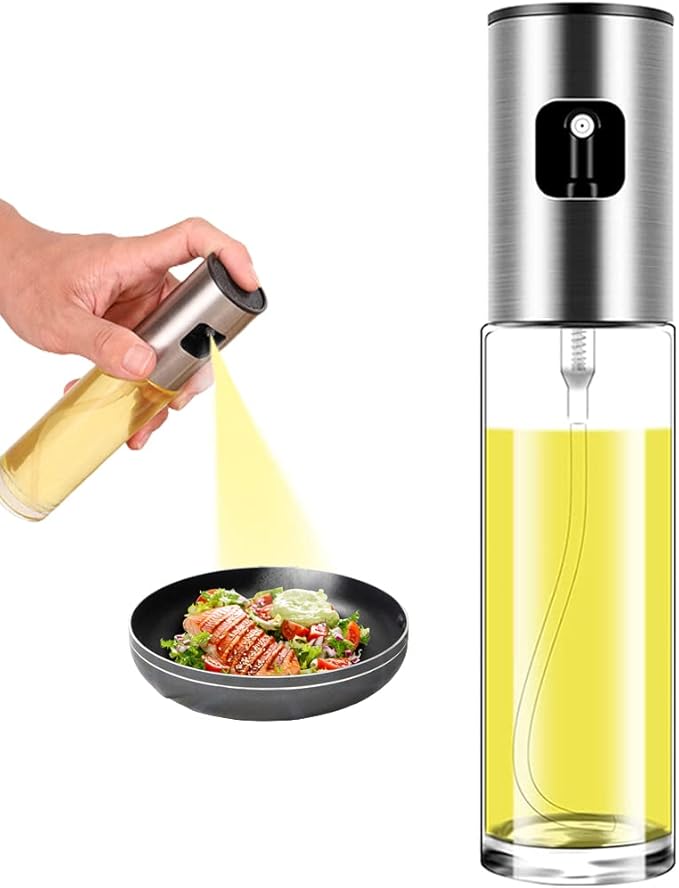 Olive Oil Sprayer for Cooking Oil Spritzer Mister for Air Fryer Canola Vinegar Vegetable Oil Portable Mini Bottle Kitchen Gadgets for BBQ/Pan/Salads/Baking (1 Pack)