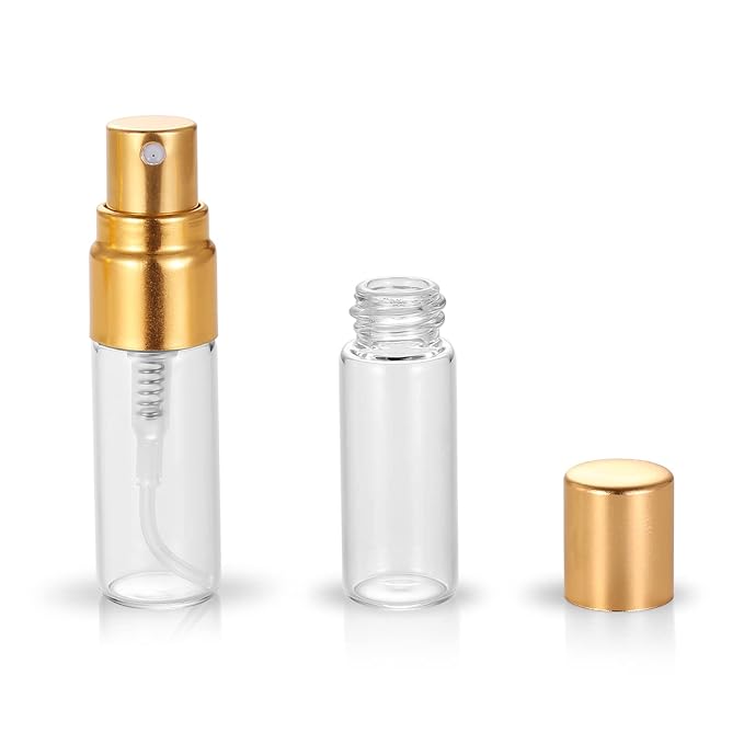 20pcs Empty 3ml Clear Fine Mist Atomizer Glass Bottle Spray Refillable Perfume Empty Bottle Glass for Travel Party Portable Makeup Tool + Free 1ml Pipette