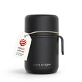 LARS NYSØM Stainless Steel Vacuum Insulated Food Jar - Leakproof Lunch Pot & Lunch Jar for Hot and Cold Food, Wide Mouth, Portable Soup Container for Work & Travel (Carbon Black, 17oz)