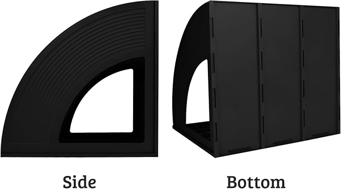 SAYEEC 2Pcs Magazine Holder Plastic File Sorter Binder Holder for Desk Folder Organizer Stand Book Shelf Dividers Vertical Filling Storage Rack Desktop Bookshelf Display Box for Office School (Black)
