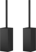 FORIOUS Toilet Brush, 2 Toilet Bowl Brush Head Square Medium Black 2 Pack | Heavy Duty 304 Stainless Steel Base, Silicone and Plastic Brush Heads, Long Handle for Deep Cleaning, Drip-Proof