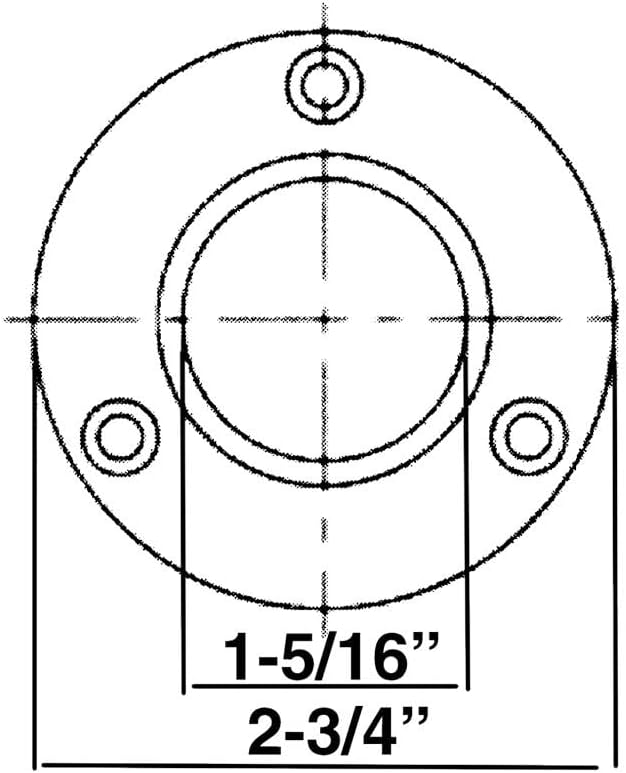 Outwater 48" Satin Brass Aluminum Closet Rod Kit – 1-5/16" Diameter with Matching U & O Flanges and Mounting Screws