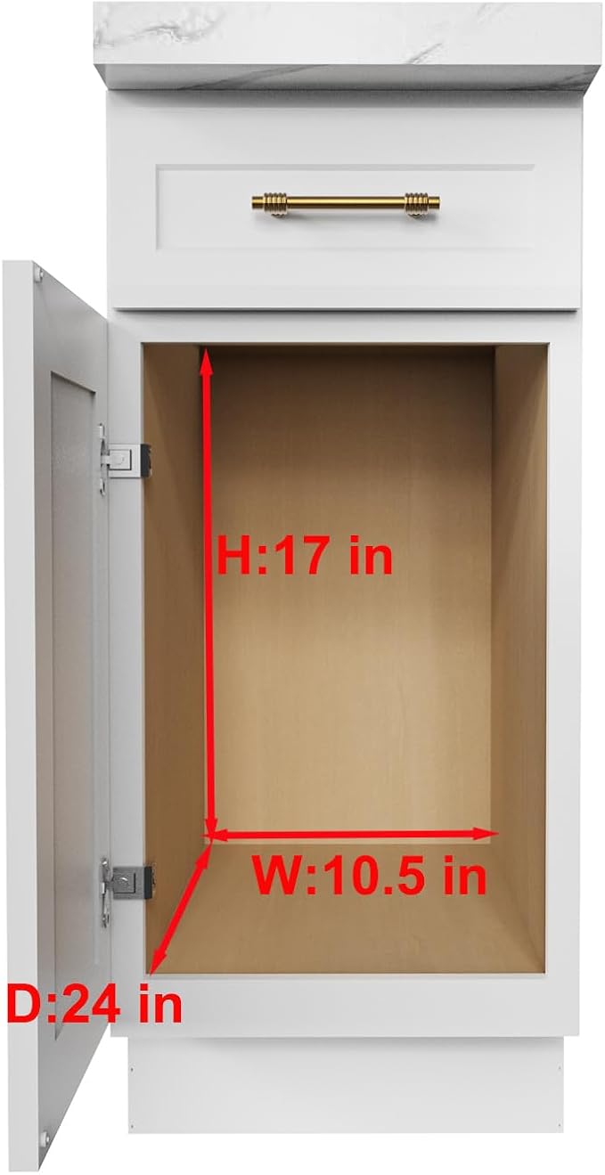 Sikarou Wood Pull Out Cabinet Organizer 2 Tie 9" W x 21" D, Heavy-Duty Sliding Drawers for Inside Cabinets Storage and Organization for Kitchen, Pantry, Bathroom