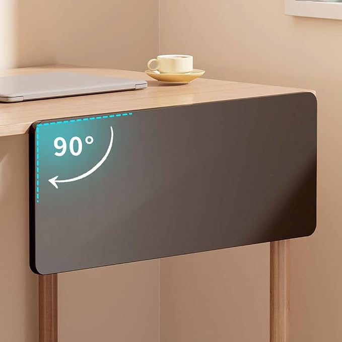 Desk Extender Tray, Punch-Free Clamp on 90° Foldable Keyboard Drawer Tray, Table Mount Armrest Shelf, Computer Elbow Arm Support (Wood Color, 19.7"*9.8"*0.5"/50cm*25cm*1.2cm)