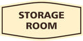 Signs ByLITA Fancy Storage Room Sign (Ivory/Dark Brown) - Medium 5 Pack