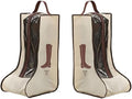 Portable 2 Pack Boots Storage,Tall Boots Storage/Protector Bag | Beige Portable waterproof storage bags are used for travel storage,under the bed,wardrobe,shoe cabinet and other home storage