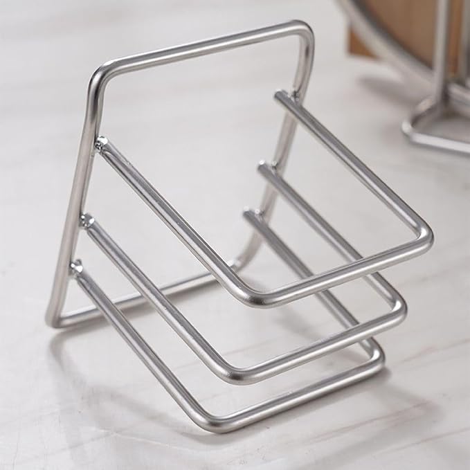 Leadigol Cutting Board Organizer, 2-Slot Stainless Steel Cutting Board Holder Stand Tray Baking Sheet Organizer Rack,Small Racks Storage Stand for Kitchen Cabinet Countertop Bakeware