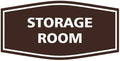 Signs ByLITA Fancy Storage Room Sign (Dark Brown) - Small 10 Pack