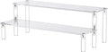 Clear Acrylic Display Riser 2 Tier Cupcake Stand Shelf for Decoration and Organizer