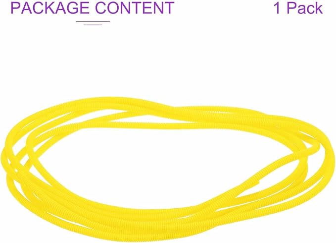 DMiotech 20ft Wire Loom Split Tubing 1/4 Inch(6.4mm) ID, Cord Protectors from Pet Flexible Conduit Cable Management for Office Home Garden, Yellow