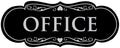 All Quality Designer Office Sign | Easy Installation - Black/Silver - Large (1 Pack)