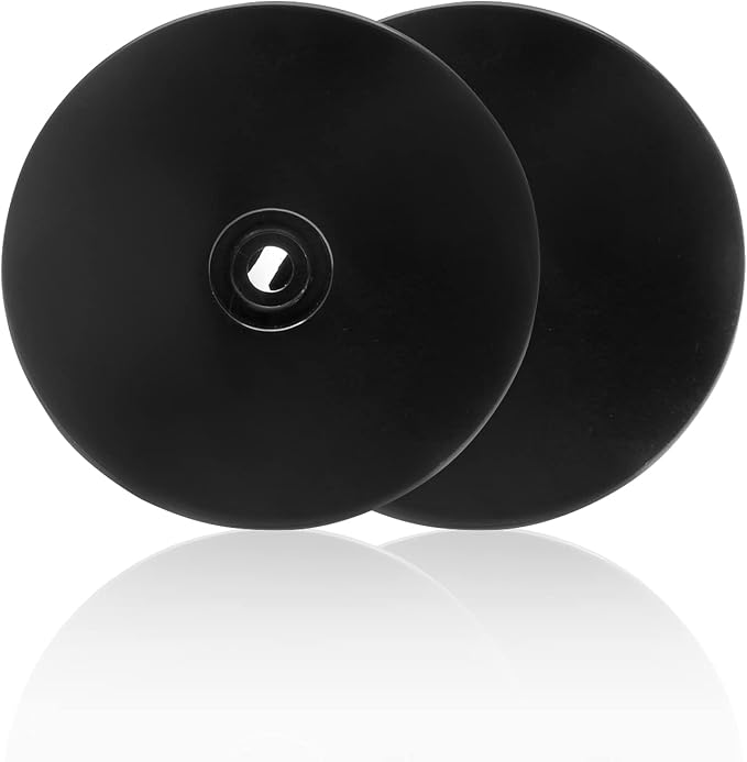 Jersvims 4 Inch Acrylic Cabinet Turntable Platter, Black, 2Pcs | Round Rotating Plate, For Kitchen Pantry Cabinet Desk Rack, Spice Cake Cookie Decorating