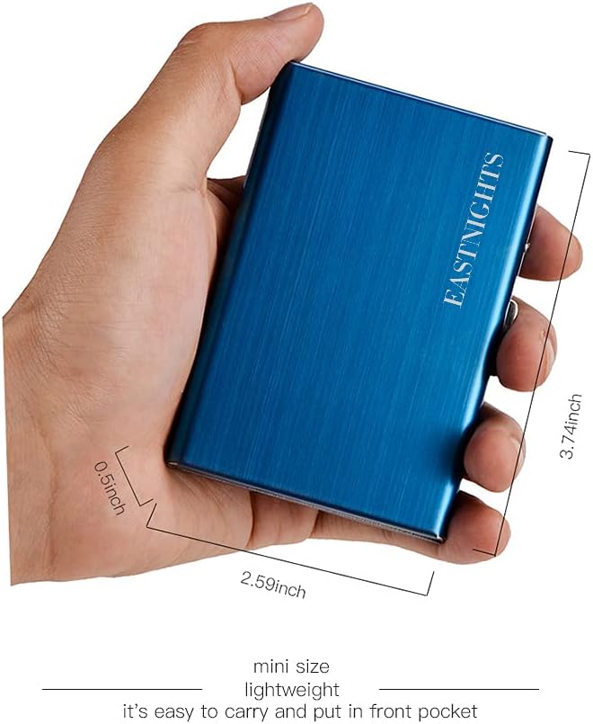 EASTNIGHTS RFID Credit Card Holder Metal Wallet Slim Credit Card Case Protector Business Card Holder for Women or Men