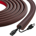 Silicone Cord Covers Wall Self-Adhesive Cord Covers for Wires on Wall Wire Hider Flexible Cable Hider with Side-Opening for Home Office TV Cable Management (0.31" W x 0.31" H x 240" L, Brown)