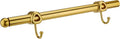 Valet Rod for Closet Pull Out with Hooks, Easy To Install (Brushed Gold, 14 Inch)