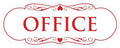 All Quality Designer Office Sign | Easy Installation - White/Red - Small (1 Pack)