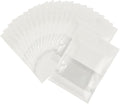 100PCS Resealable Kraft Paper Packaging Bags with Clear Window, Food Grade Heat Sealed Zipper Pouches for Coffee, Tea, Nuts, Snacks, Cookies (White, 13 * 18CM/5.0"*7.1"-100PCS)