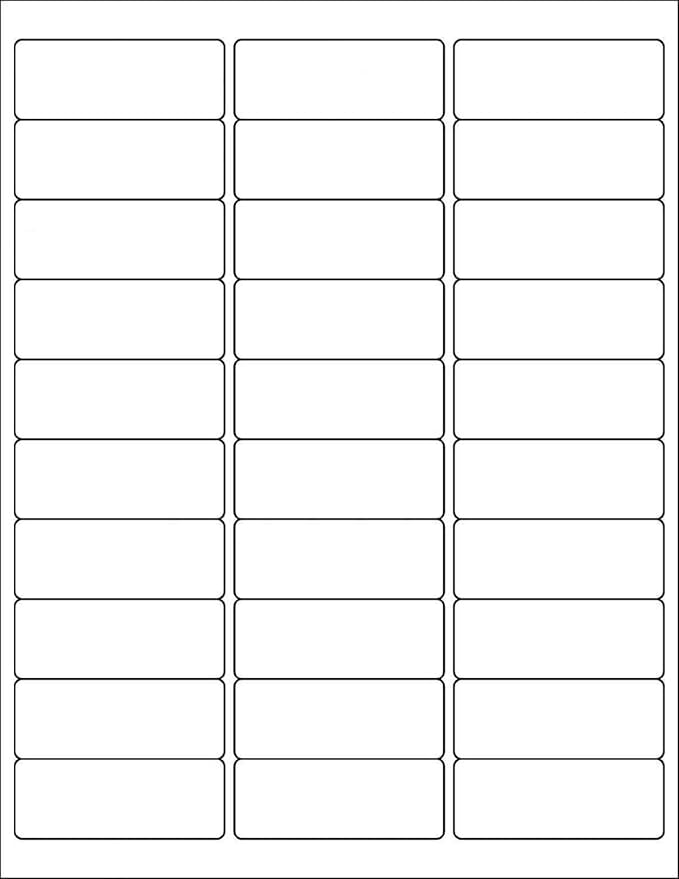 [500 Sheets] 1” X 2-5/8” Printable Address Labels 15000 Mailing Label for Envelopes 30-up Labels White, 5160 8160 Label Sheet for Laser Inkjet Printer