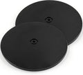 Jersvims 8 Inch Acrylic Turntable Platter, Black, 2Pcs | Round Rotating Plate, For Kitchen Pantry Cabinet Desk, Turntable Organizer, Spice Cake Cookie Decorating