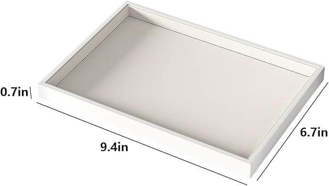 Julysky Jewelry Organizer Trays for Drawer,Jewelry Display Organizer Case for Women,Bracelet Necklace and Ring Display Stand for Selling,Velvet Jewelry Storage Display (Beige, Empty Plate)