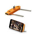 NKV Stand Data Cable Invisible Foldable Holder Charger Stand | USB C to USB C Fast Charging Flat Phone Charger (Orange, Bracket Adapter) ﻿