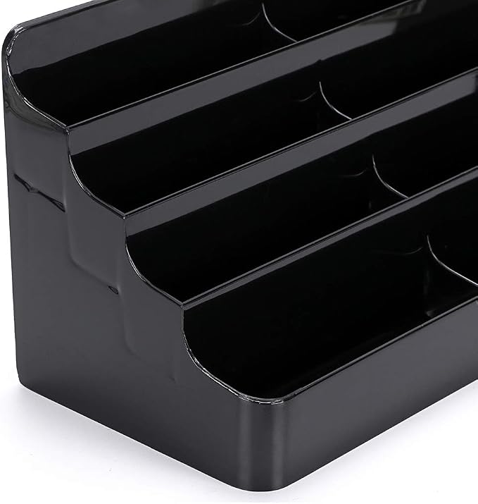 Hipiwe 2-Pack Acrylic Business Card Holder Card for Desk, 8 Pockets | 4-Tier Black Business Card Display Stand, Office Desktop Name Cards Organizer, Fits 480Pcs Business Cards