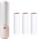 Mini Lint Roller for Clothes Reuseable Pocket Lint Remover for Travel, Portable Sticky Roller for Pet Hair, Small Lint Roller with 4 Rolls Refillable