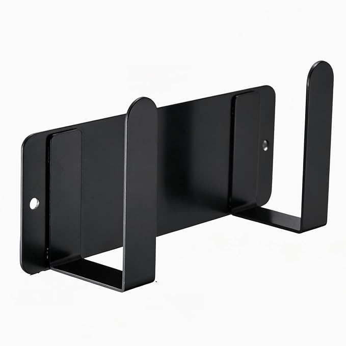 2 Pack Black Stainless Steel Wall Mounted Cutting Board Holder, Punch-Free Adhesive Pot Lid Organizer, Multifunctional Kitchen Storage Rack, Rustproof Heavy Duty