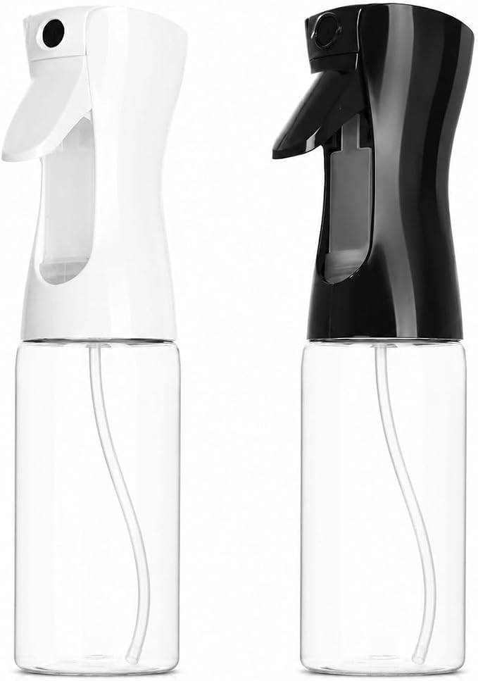 Empty Clear Glass Spray Bottles (black)