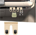 Car Co-Pilot Glovebox Hook, Dual Hook Passenger Seat Glovebox Hanger Organizer for Purse Handbag Umbrella, Automotive Interior Glove Box Hanging Storage Holder, Universal Fit (Beige)