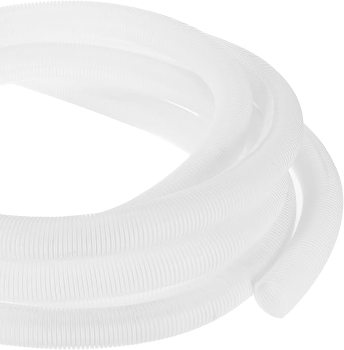 DMiotech 25ft Wire Loom Split Tubing 1 1/2 Inch(38 Mm) ID, Cord Protectors from Pet Flexible Conduit Cable Management for Office, Home, Garden, White