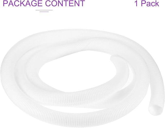 DMiotech 25ft Wire Loom Split Tubing 2 Inch(50.8 Mm) ID, Cord Protectors from Pet Flexible Conduit Cable Management for Office, Home, Garden, White