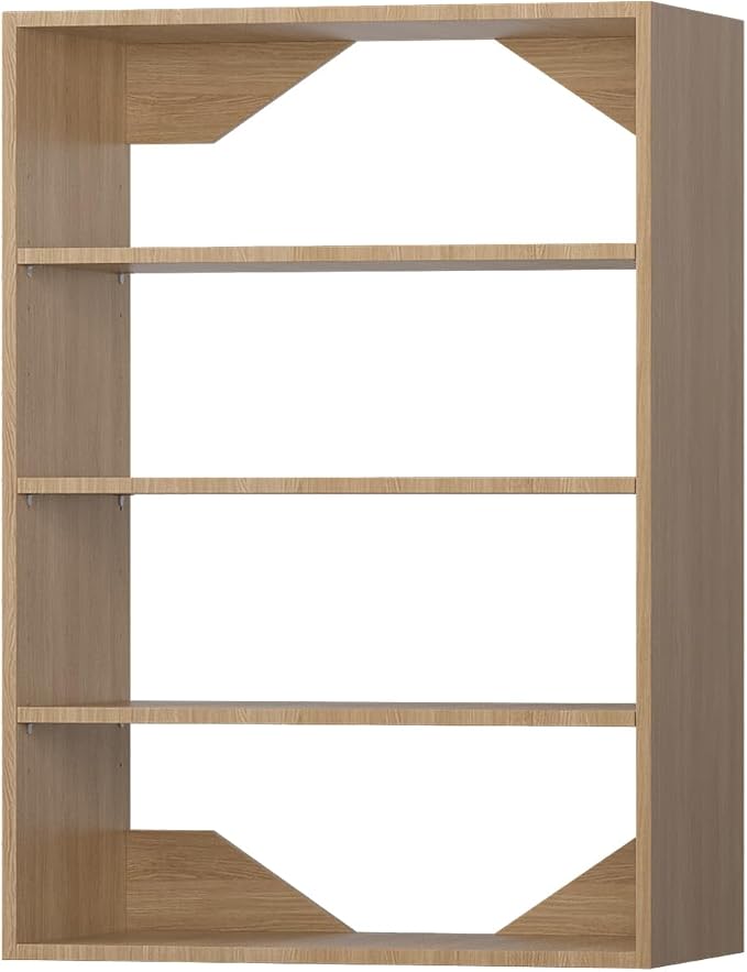 ROOMTEC 19.5" Shelf Short Tower Closet Unit, Modular Closet System with Shelf, Wardrobe Organizer for Bedroom or Walk-in Closet, Wall Mounted, Customizable Clothes Storage Unit, Wood