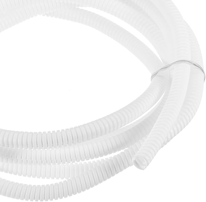 DMiotech 10ft Wire Loom Split Tubing 1/4 Inch(6.5 Mm) ID, Cord Protectors from Pet Flexible Conduit Cable Management for Office, Home, Garden, White