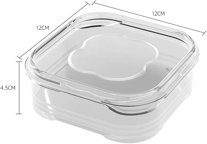 Food Storage Container Fresh Frozen Meat Preservation Box Refrigerator Food Retain Freshness Transparent Storage Jar Home Kitchen Vegetable Storage Organizer(Clear-350ml,1-Tier_3PCS)