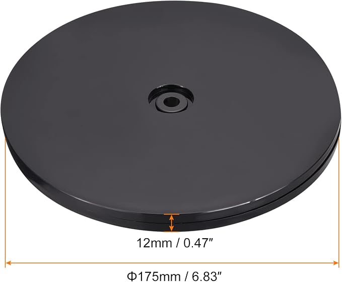 MECCANIXITY 7inch Rotating Swivel Stand with Steel Ball Bearings Lazy Susan Base Turntable for Kitchen Corner Cabinets, Black