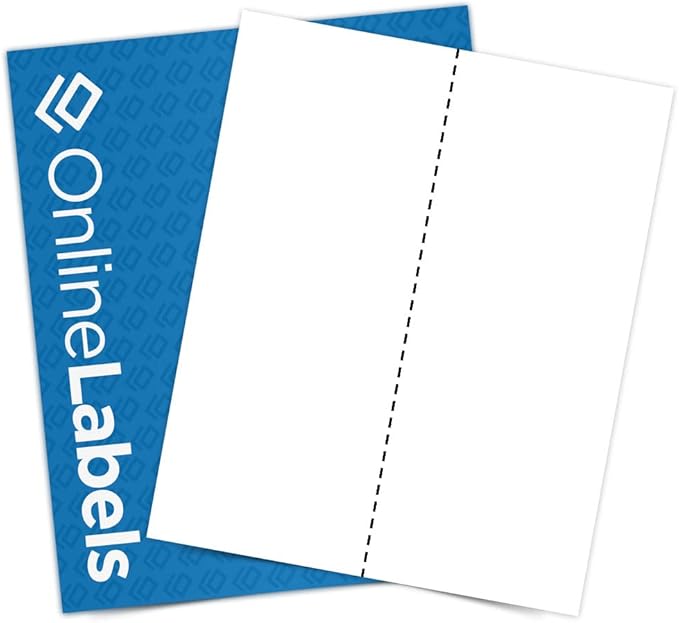 Full Sheet Labels - 8.5 x 11 - Pack of 100 Sheets - Inkjet/Laser Printers - Vertical Back Slit for Easy Peeling - Online Labels