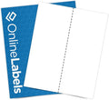 Full Sheet Labels - 8.5 x 11 - Pack of 25 Labels - Inkjet/Laser Printers - Vertical Back Slit for Easy Peeling - Online Labels